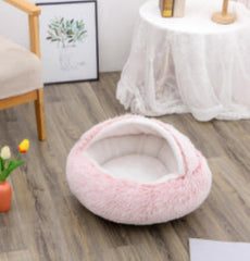 2-in-1 Plush Winter Dog Cat Bed Warm House