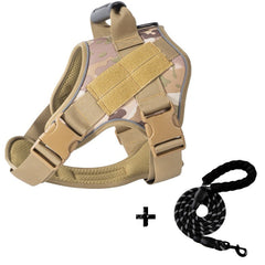 Breathable Tactical Dog Harness with Traction Rope