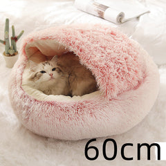 2-in-1 Plush Winter Dog Cat Bed Warm House