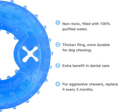 Cooling Dog Teething Chew Toy with Treat Holder