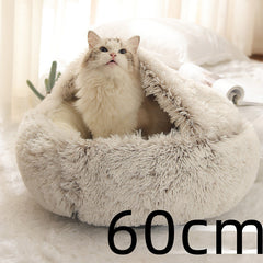 2-in-1 Plush Winter Dog Cat Bed Warm House