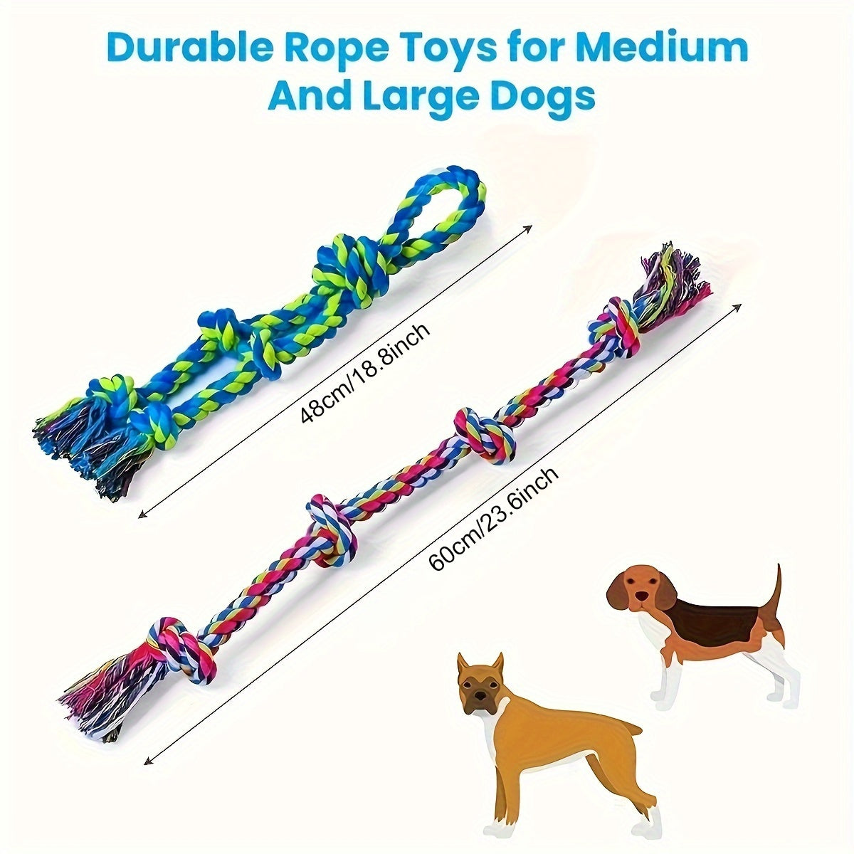 Tough Rope Dog Toys for Aggressive Chewers Tugging