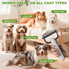 Double-Sided Dematting Comb for Dogs and Cats Grooming