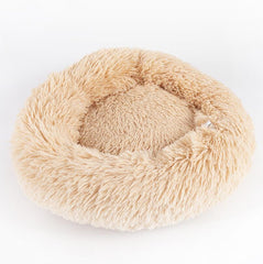 Round Plush Dog Bed for Small Dogs Cats Puppies