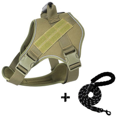 Breathable Tactical Dog Harness with Traction Rope