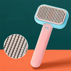 Stainless Steel Pet Grooming Comb with Massage Brush