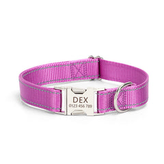 Reflective Nylon Dog Collar Adjustable Safety Pet Collar