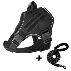 Breathable Tactical Dog Harness with Traction Rope