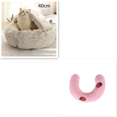 2-in-1 Plush Winter Dog Cat Bed Warm House