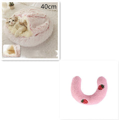 2-in-1 Plush Winter Dog Cat Bed Warm House